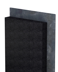 PANEL BLACK, sistema termoisolante costituito da pannelli di materiale isolante additivato con grafite, accostati ed accoppiati a caldo su una membrana bituminosa impermeabilizzante